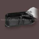 Disposable Plastic Black Compartments Food Container thumbnail-1