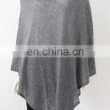 V-neck Summer Wearing Women Merino Wool Acrylic Nylon Blend Ponsho Wraps thumbnail-1