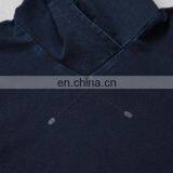 2017 Winter Women Loose Casual Drop Shoulder Indigo Blue Pullover Hoodie With Front Pocket thumbnail-6