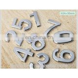 High quality metal stamped stainless chormate door numbers