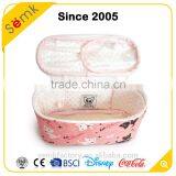 Custom Made Animal Printing Women Pink Pvc Canvas Cosmetic Bag thumbnail-3