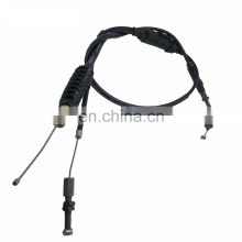 Hebei factory throttle cable manufacturer black color vinyl BAJAJ100 accelerator cable with clamp end fittings