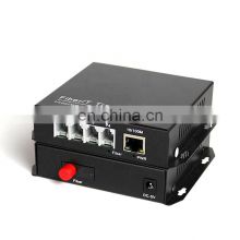 1 Pair PCM Voice 1 Channel Telephone + 1 Port 10/100M Ethernet Telephone To Fiber Converter