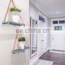 Indoor Small Flower Plant Organize Wall Solid Wooden Floating Shelf Bracket thumbnail-3