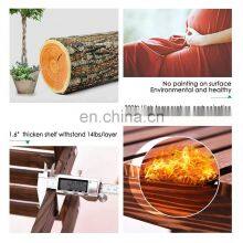 Carbonized Wood Plant Stand Holder 6 Tier High Low Shelf Space Saving Flower Display Rack For Indoor Outdoor Garden Patio Balcon thumbnail-5