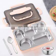 Trending Microwave Heat Preservation Compartment Portable Bento Kids Children Heated Lunch Box thumbnail-3