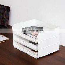 Office Document Stackable Tray File Organizer Document Rack A4 Paper File Letter Tray thumbnail-2