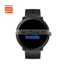 2022 Tuya Smartwatch Support Amazon Alexa Build-In Full Touch Round Smart Watch