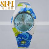 Chinese style antique watch flower strap silicone retro elegant women dress watch