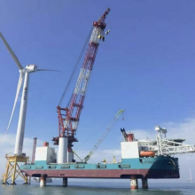 Wind Turbine Installation Vessel for Sale | Jack-up Installation Platform | Full-spinning Crane Vessel | Deck Vessel | Offshore Engineering Vessel thumbnail-3