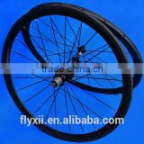 FLX-WS-TW03 : Carbon Glossy Cycling Road Bike Bicycle Tubular Wheelset 38mm Rim ( Basalt Brake Side )