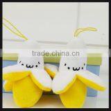 OEM 10cm Stuffed Toy Banana Plush Keychain Toy Giveaway Items