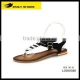 Lady's T- strap zebra sandal