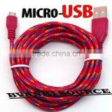 1m 2m 3m Braided Micro USB Cable Data Transfer and Power Charge For Android thumbnail-6