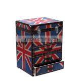 UK Royal Vintage Storage Box, Flag Style Industrial Storage Box