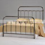 Round edge iron double bed