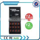 12 Ports 60W for USB Mobiles Menu Power Bank Charging Station