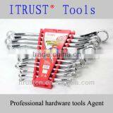 12pcs Fully Polished Double Ring Wrench Set WR9005 thumbnail-1