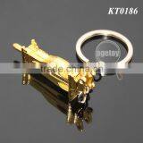 3D Mini Pile Hammer Shaped Three-dimensional Drop Hammer Gold Color Alloy Metal Pile Driver Keyring thumbnail-6