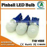 5630 2SMD LED Pinball Blue T10 #555 BA9S #44 #47 6.3V Bulb