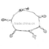 mini cross bracelet 2016 stainless steel charm bangle best gift for woman girl dongguan factory wholesaler
