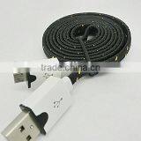 Data Sync&charging Flat Silk Braid Micro Cable