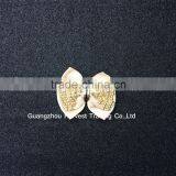 Beige Bow Flower for Shoe,Gold Beads And Plastic Beads Shoe Flower Decorations thumbnail-2
