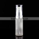 Frosted Cosmetic Glass Bottle With Silver Pump thumbnail-2