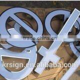 Luminous letters / sign letters of mirrored stainless steel/acrylic punching lighted word/channel letters door sign