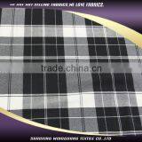 Fashion design polyester rayon spandex black and white check shirt fabric on sale