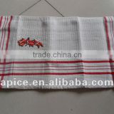 home textile waffle design with emboidery tea towel