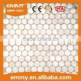 2016 New Design Washroom/Kitchen Wall Decorative White Freshwater MOP Shell Mosaic Tile thumbnail-2