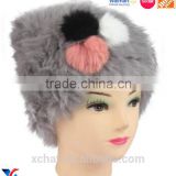Passed Sedex testing knitted mink faux fur hat