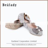 2016 high quality fashion glitter suede leather ballerinas women shoes