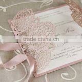 Intricate Floral Lace Filigree Laser Cut Gatefold Evening Wedding Invitation Handmade Personalized With Envelope Many Colours