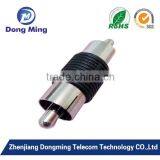 Black RCA Male to RCA Male Coaxial Connector Adapter