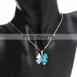 New Model Saudi Gold Stone Four Leaf Clover Necklace Chain thumbnail-5