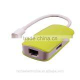 New 2 Ports Usb Hub Usb 3.1 Type C Hub With 1 Port RJ45 Gigabit Ethernet Lan Adapter 10/100/1000 Mbps thumbnail-3