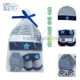 Cotton Baby Product 3 Pieces Mittens and Hat Baby Socks Gift Set