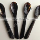 Coffee spoon made from buffalo horn, size 14cm long