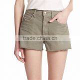 2015 Women Fashion Green Denim Twill Board Shorts Jean Chino Shorts SYA15319 thumbnail-1