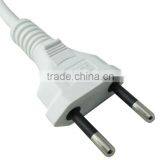 2 Pin Plug Brazil Plug Inmetro Power Cord 10A 250V~ With VDE Cable H03VVH2-F H05VVH2-F 2X0.5/0.75mm