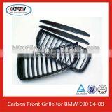 Euro Style Replacement Carbon Black Front Grille For BMW E90 04-08 Pre-facelift 3 Series thumbnail-3