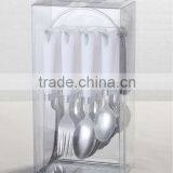 Stainless Steel Plastic Cutlery Set With Box Packing
