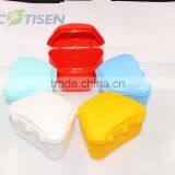 Colorful Plastic Orthodontic Dental Retainer Case / Retainer Box / Denture Box