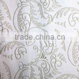 Knitted Leaf Curtain Fabric 100% Polyester BS223-31
