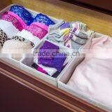 Foldable Storage Drawer Closet Dresser Organizer Bins for Underwear, Bras, Socks, Ties, Scarves, Accessories and More - 6 Piece thumbnail-6
