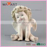 Good Quality White Procelain Cherub Figurine thumbnail-1