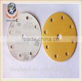 wood felt back aluminium oxide grint golden sandpaper sanding discs