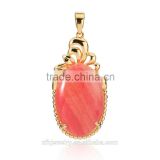 Fashion Necklace 18K gold plated apricot Opal marquise necklace bracelet pendant for women